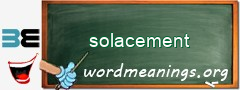 WordMeaning blackboard for solacement